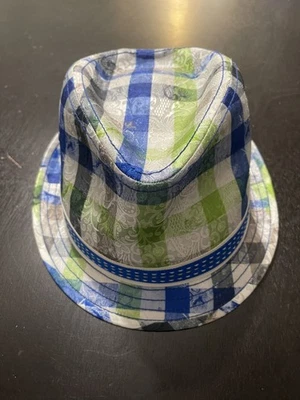 Sombrero Fedora a Cuadros Robert Graham L/XL - Patrón Azul, Verde y Gris Foto 1 de 4