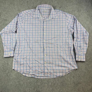 Peter Millar Shirt Men's 2XL Purple Plaid Button Down Long Sleeve Stretch Nylon - Picture 1 of 14