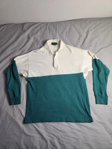 Camisa de Rugby Vintage Años 90 J Crew Oarsman Para Hombre Talla Grande Azul Blanco Colorblock - Imagen 1 de 7
