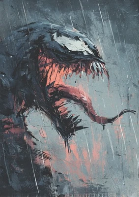 Venom  Art  Card 1/1 PaintOholic Signed ONE OF A KIND - Image 1 of 2