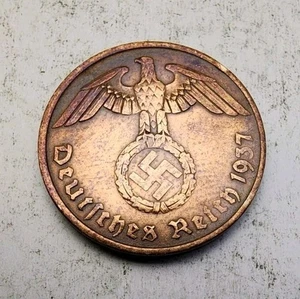 WWII German 2 Reichspfennig Coin – Third Reich Nazi Germany– #002 - Picture 1 of 2