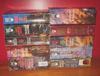 Wheel of Time series 1-10 TOR pb lot set by Robert Jordan 1 2 3 4 5 6 7 8 9 10 - Image 1 of 4