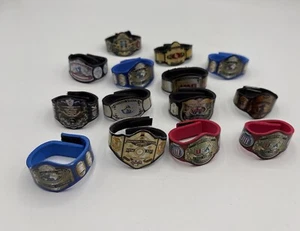 WWF Lot Of 14 Custom  Made Hasbro Galoob Jakks Scale Wrestling Belts Lot C - Picture 1 of 2