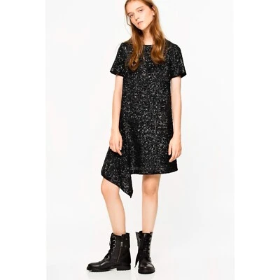 Zadig & Voltaire Deluxe Racine Asymmetrical Sequins Dress Black Size S - Image 1 of 4