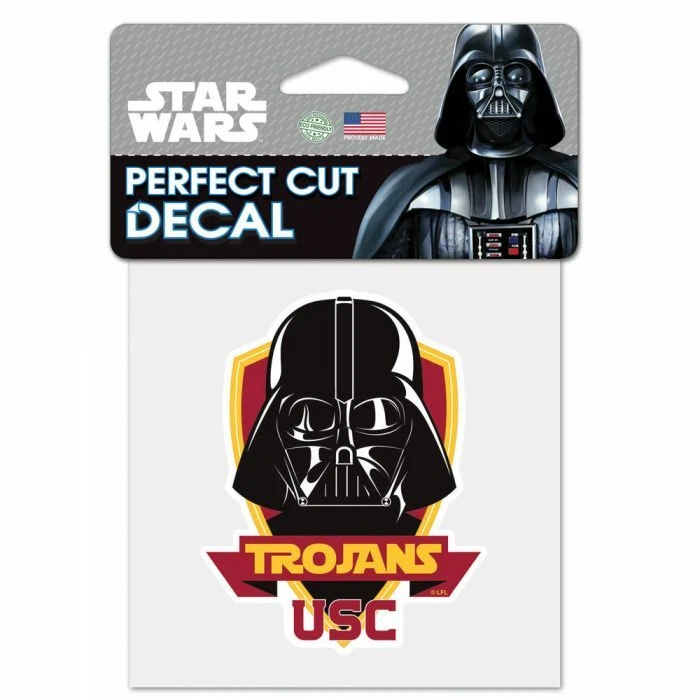 USC TROJANS STAR WARS DARTH VADER PERFECT CUT DECAL 4" DISNEY LICENSED - Image 1 of 1