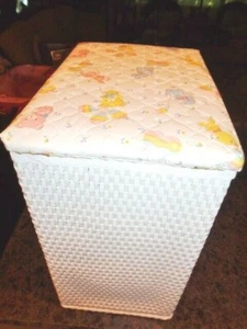 Doll Baby Laundry Hamper teddy bear Nursery Decor Badger Basket Co Wicker Look - Picture 1 of 12