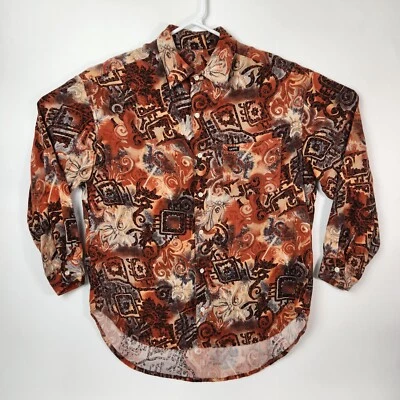 VTG Guess Shirt Mens S Georges Marciano Luxury All Over Print Button Down Resort - Image 1 of 4