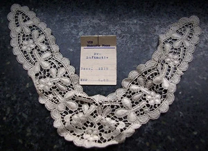 Plauener Spitze Spitzeneinsatz Borte Bordüre Baumwolle Stickerei creme DDR /P4 - Bild 1 von 6