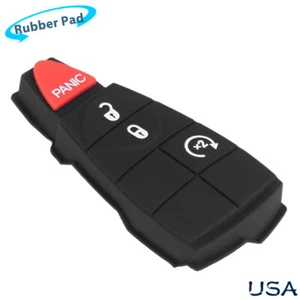 Para Jeep Grand Cherokee Dodge RAM 2008-2021 4 botones llavero estuche almohadilla de goma - Imagen 1 de 8
