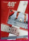 40th Happy Birthday Greeting Card 40 Years Old for Him Male Football Traditional