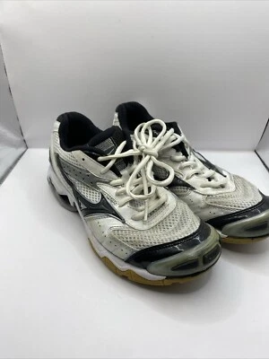 Mizuno Wave Bolt Womens Sz 8 Indoor Volleyball Shoes White Black Gray 9KV-28409 - Image 1 of 4