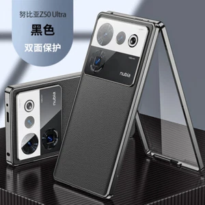 For ZTE nubia Z60 Z50 Ultra Z50S Pro Magnetic Metal Tempered Glass Leather Case - Picture 1 of 20