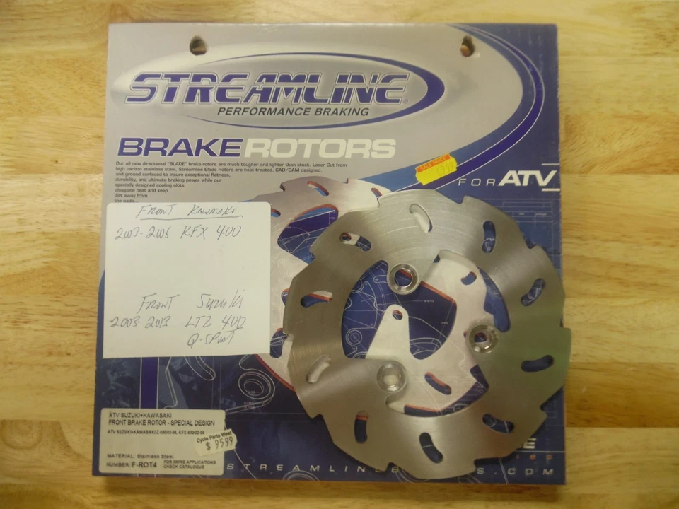 F-ROT4 STREAMLINE FRONT LEFT/RIGHT ROTOR KAWASAKI SUZUKI BRAND NEW UNUSED STEEL - Image 1 of 1