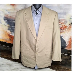 Joseph A Bank Jacket Sport Coat Mens 42R Beige Cotton Blend - Picture 1 of 9