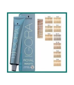 Schwarzkopf Professional IGORA Royal HIGH LIFTS Permanent Color Dye Creme 60ml - Picture 1 of 1