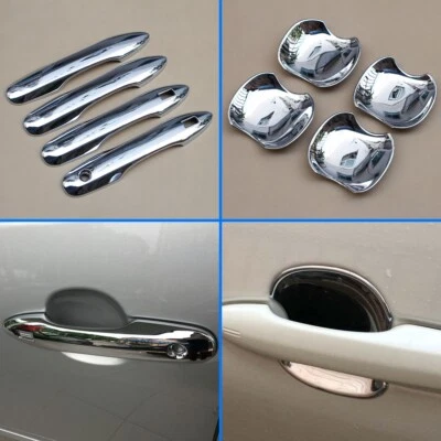Cubierta de manija de puerta cromada para Toyota Prius 2016-2022 embellecedores y cuenco envolvente Foto 1 de 4