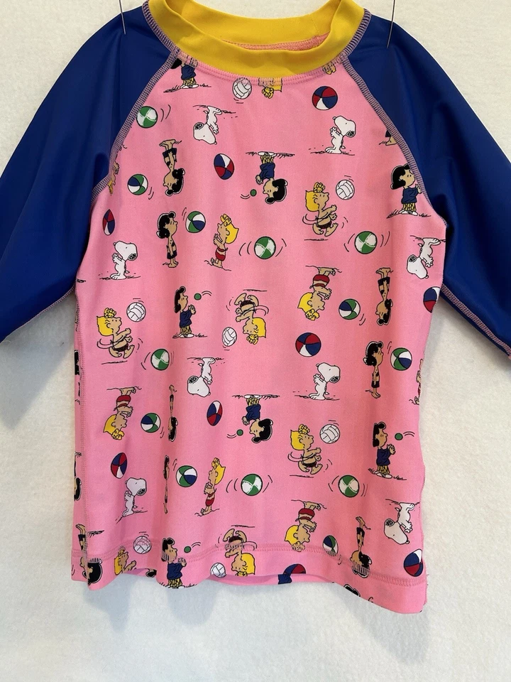 Hanna Andersson Protector Solar Natación Erupciones Protector Top Snoopy Charlie Marrón 6/7 120 Foto 1 de 4