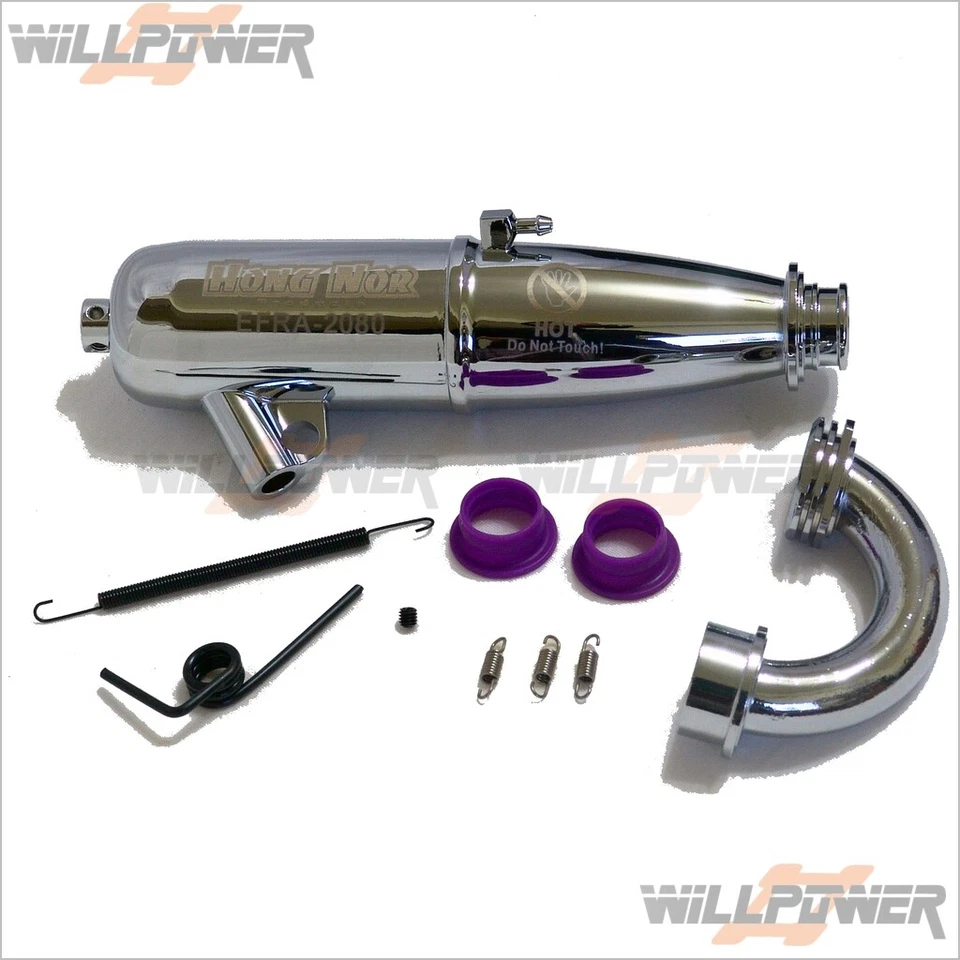 Hong Nor EFRA-2080 IN-LINE EXHAUST TUNED PIPE (RC-WillPower) JAMMIN Buggy - Image 1 of 1