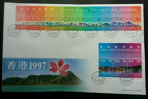 [SJ] Hong Kong Definitive Scenes 1997 (FDC) *official pmk *high value *see scan - Picture 1 of 6