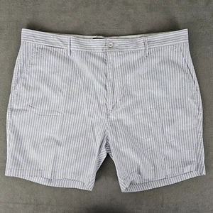 Rodd Gunn Shorts Mens Size 42 Blue White Striped Chino Preppy Academia Golf - Picture 1 of 20