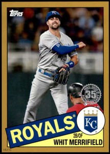 Whit Merrifield 2020 Topps 1985 35th Anniversary 5x7 Gold #85-52 5/10 Royals