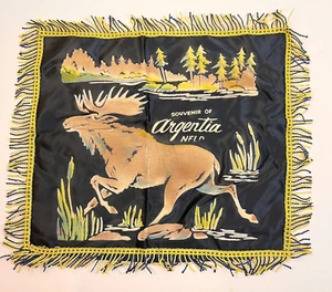 Argentia Copricuscino Souvenir Frangia Nera 14" Vintage Arredamento Casa Rustico Animale - Foto 1 di 7