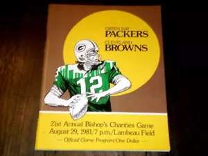 1981 Bishop's Charities Game Program Green Bay Packers vs Cleveland Browns - Picture 1 of 3
