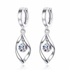 Womens Jewelry Wholesale 925 Sterling Silver Crystal Dangle Drop Huggie Earrings