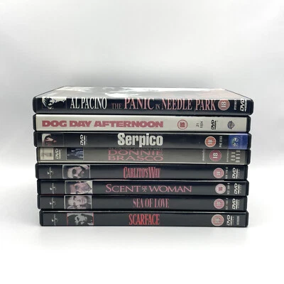Al Pacino 8x DVD Bundle Serpico Dog Day Afternoon Donnie Brasco Carlito's Way - Image 1 of 4