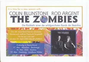 THE ZOMBIES | Flyer Tour Germany 2004 | Rod Argent Colin Blunstone - Foto 1 di 1