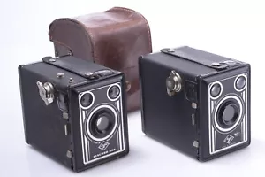✅ AGFA SYNCHRO BOX & BOX 50 6X9CM C.1950 ART DECO CAMERAS 120 ROLL FILM LENS - Picture 1 of 5