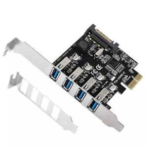 4 Ports PCI-E to USB 3.0 Expansion Card PCI for Desktop External Control - Zdjęcie 1 z 6