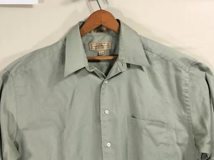 Croft & Barrow Dress Shirt Mens 16-1/2 34/35 Large Lg Sleeve Sateen Kaki Green - Picture 1 of 10