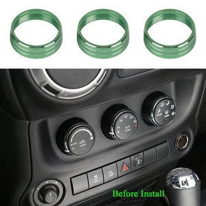 Air Conditioning Switch Knob Trim Ring for Jeep Wrangler JK Compass Accessories - Picture 1 of 16