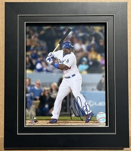 FRAMED Yasiel Puig Signed Photo Dodgers Batting Old Town Frames Mexican League - Picture 1 of 3