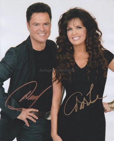 Donny And Marie Osmond Hand Signed 8x10 Photo, Paper Roses, The Osmonds Cover