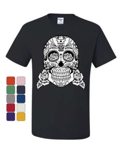 Sugar Skull T-Shirt Loyalty Integrity Devotion Honor Tee - Picture 1 of 11