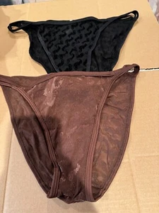 Pink Victoria's Secret Women Logo Mesh Strappy Cheeky Panty  NEW with TAGS - Picture 1 of 12