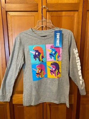 Camiseta Top Unicornios Colores Gris Manga Larga Niños Talla 14/16 con ETIQUETA FORTNITE Foto 1 de 4
