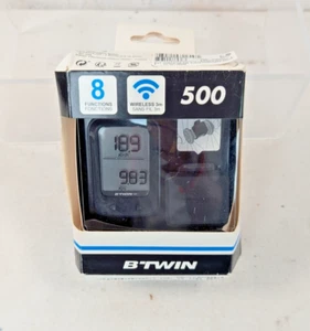 Decathlon Btwin bike computer 500 Black 8 Functions New Open Box - Picture 1 of 12
