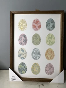 Kirklands Home Easter egg wood framed picture Spring colors pastels NWT decor - Picture 1 of 7