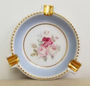 Vintage Antique Rose Schumann Arzberg Germany ashtray  golden crown E&R 1886 - Picture 1 of 8