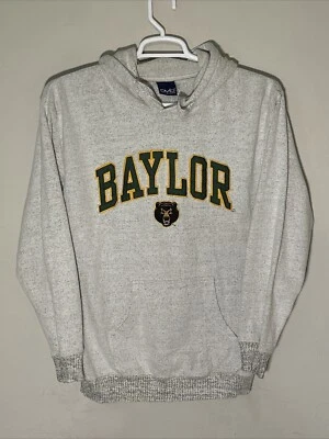 Sudadera con capucha gris grande Baylor Spellout marca universitaria antigua vintage Foto 1 de 3