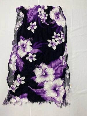 Funda de natación Unity Trading Hawaii inferior envolvente floral púrpura blanco negro Foto 1 de 4