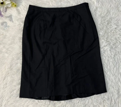 Traje Anne Klein cremallera lateral plisada falda lápiz para mujer talla 10 negro Foto 1 de 4