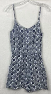 Mameluco de mujer dividido 6 correas de espagueti sin mangas blanco y azul H&M entrecruzado - Imagen 1 de 8