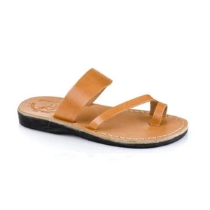 Jerusalem Sandals - Zohar - Leather Toe Ring Sandal | Tan - Picture 1 of 4