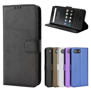For Blackberry Key2, Shockproof Flip Leather Wallet Stand Matte Soft Case Cover - Picture 1 of 22