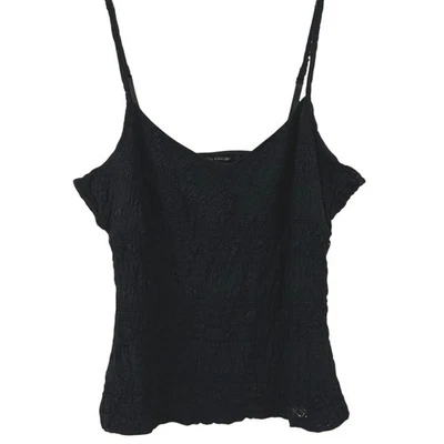 Camiseta sin mangas Pierre Cardin para mujer años 90-Y2K Whimsigoth Grunge negra mediana Foto 1 de 4