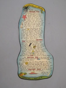 Vintage 1952 Cochella Valley Salton Sea Imperial Valley Leinen Postkarte gestanzte Karte - Bild 1 von 5